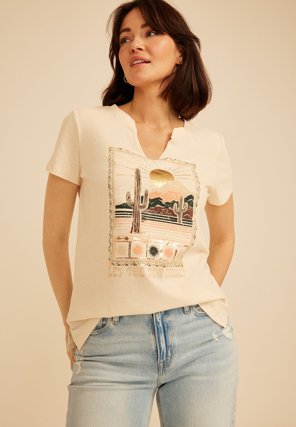 Metallic Desert Scenic Classic Fit Graphic Tee