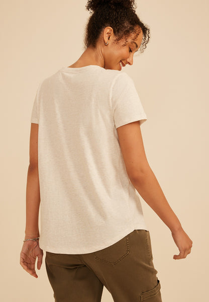 Embroidered Camp Scene Classic Fit Graphic Tee