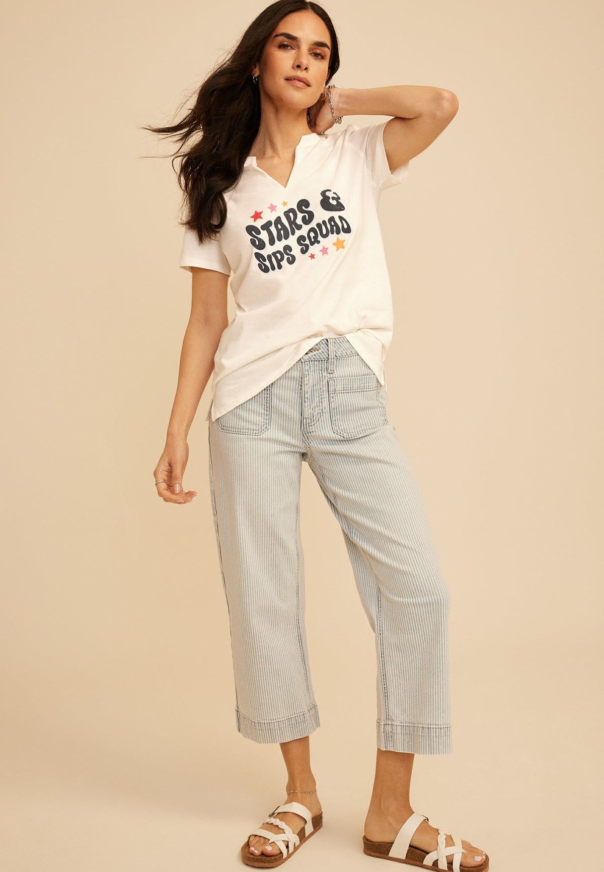 Americana Stars And Sips Classic Fit Graphic Tee