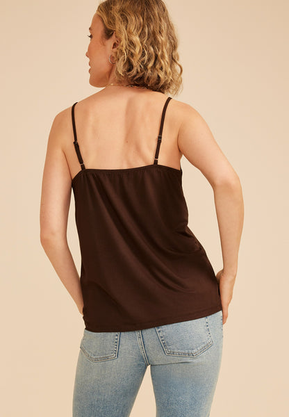 Studio Y Lace Trim V Neck Cami