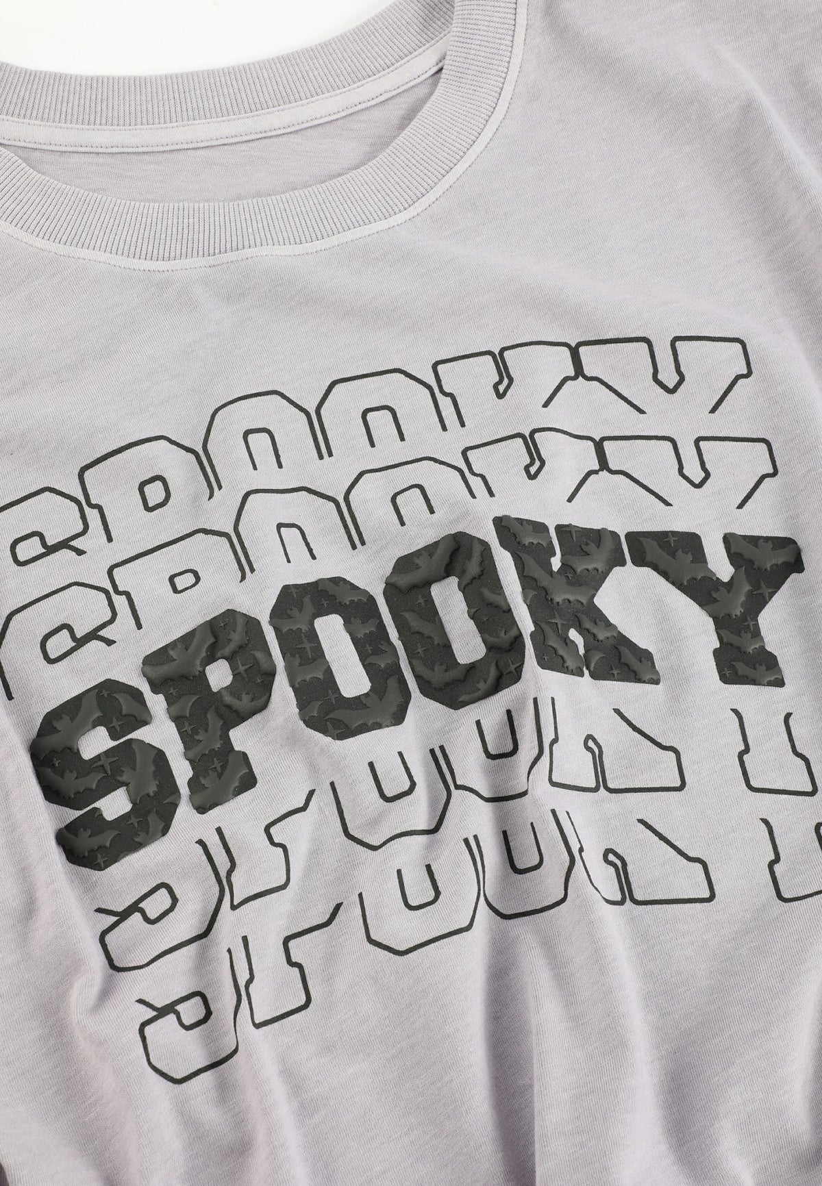 Spooky Bat Print Vintage Fit Graphic Tee