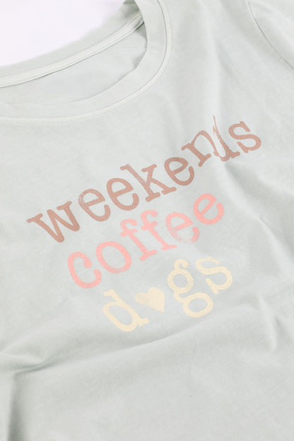 Weekends Coffee Dogs Classic Fit Graphic Tee