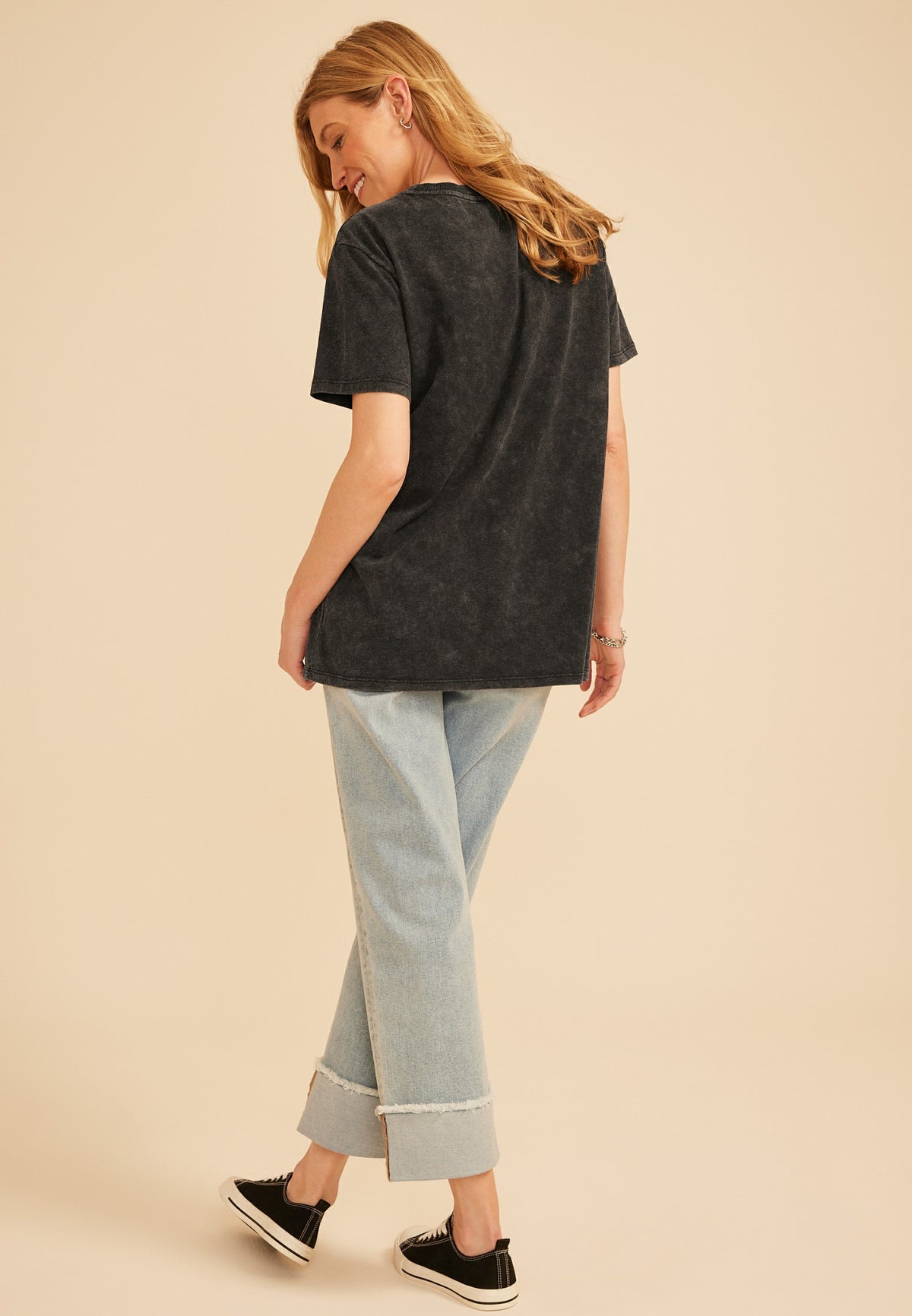 Born To Rock Oversized Fit Graphic Tee