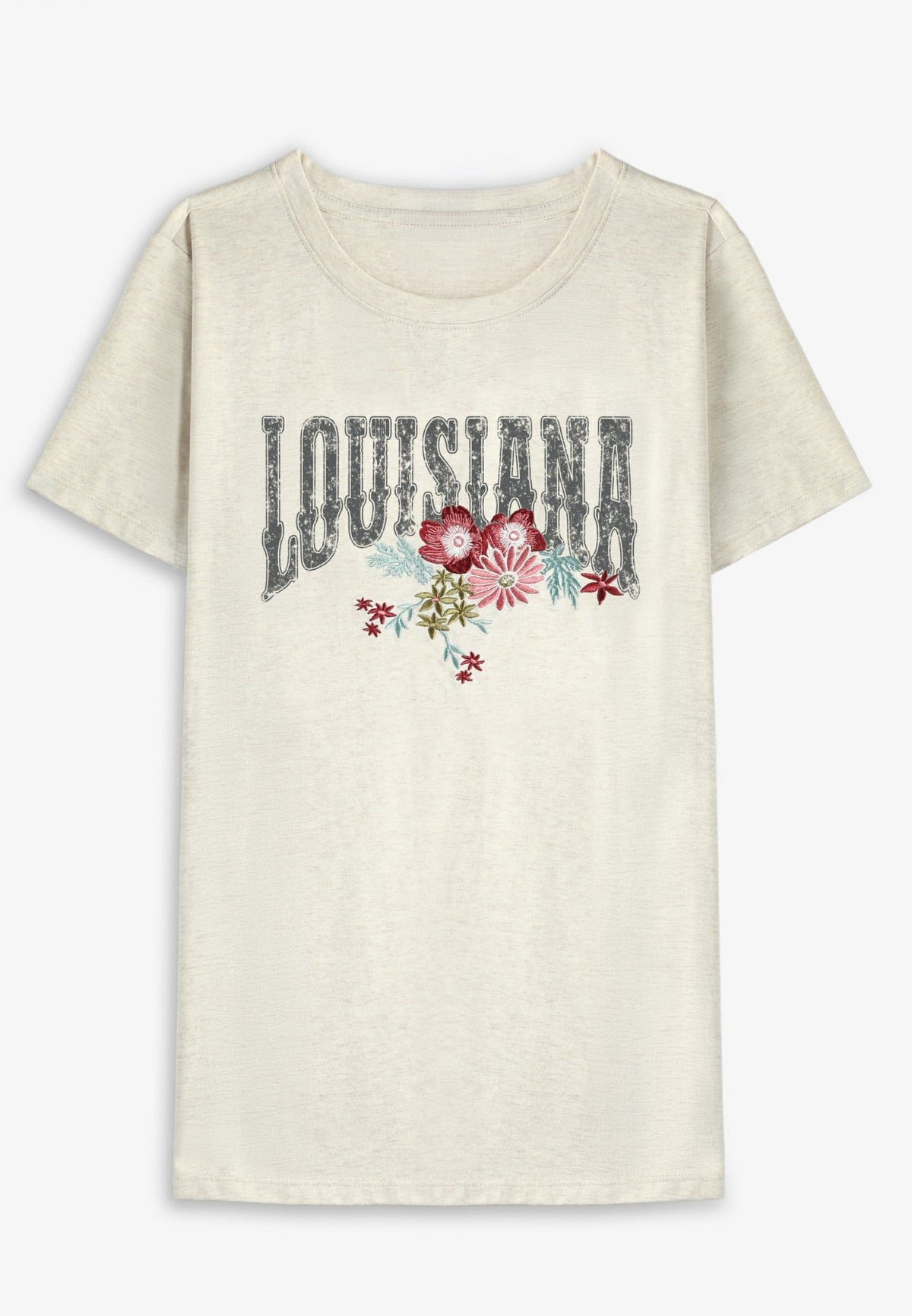 Embroidered Flower State Classic Fit Graphic Tee