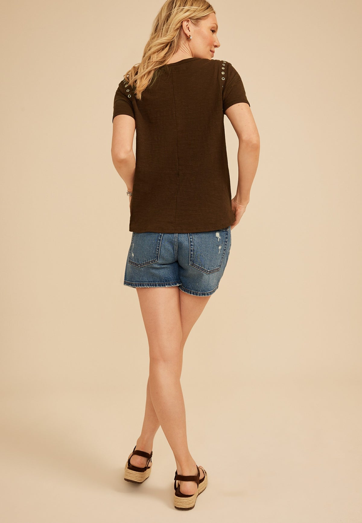 Studio Y Grommet Trim Tee