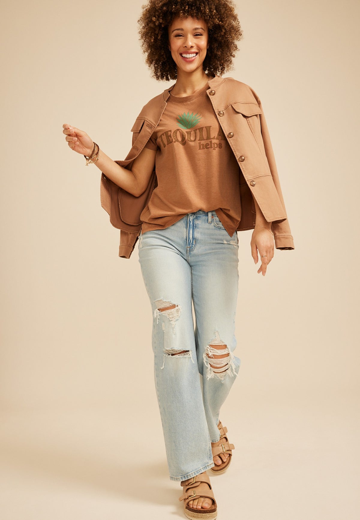 Tequila Helps Classic Fit Graphic Tee