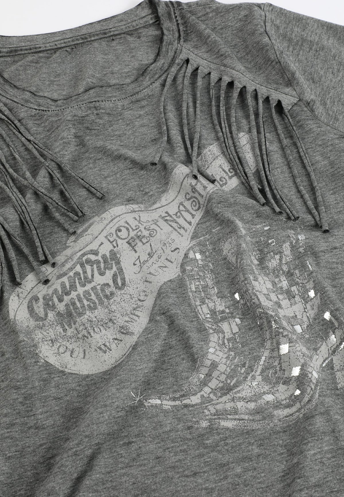 Country Music Fringe Trim Classic Graphic Tee