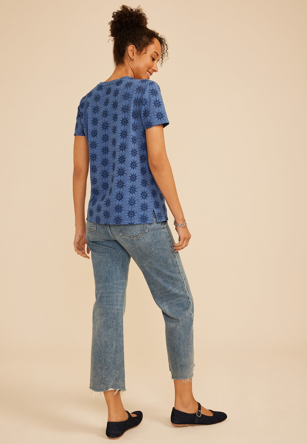 24/7 Dawson Eyelet Crew Neck Tee