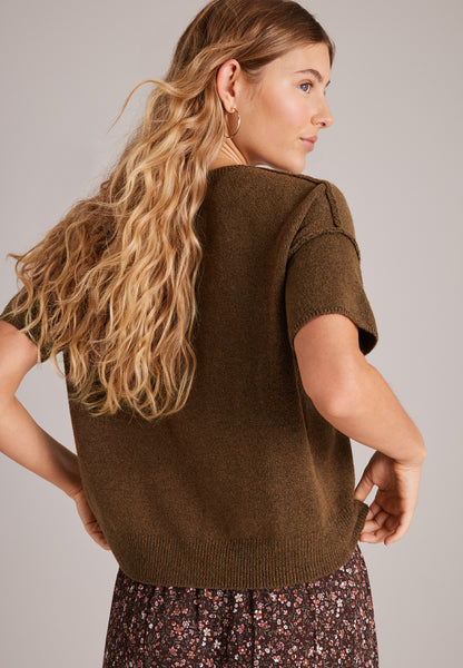 Super Soft Short Sleeve Button Front Cardigan