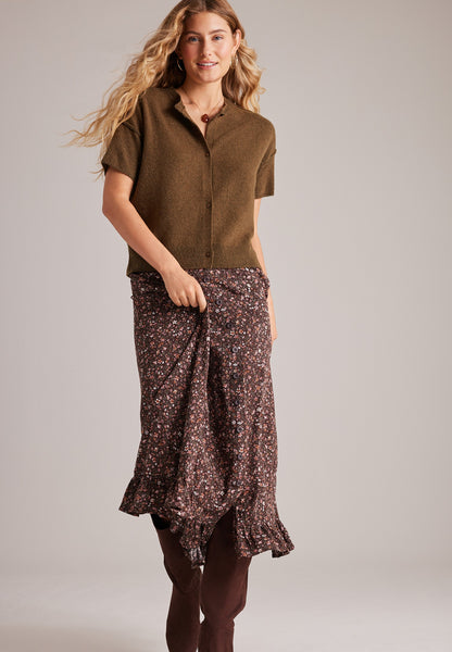 Super Soft Short Sleeve Button Front Cardigan