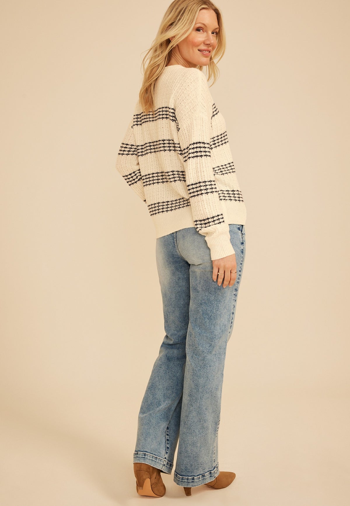 Textured Quad Stripe Sweater