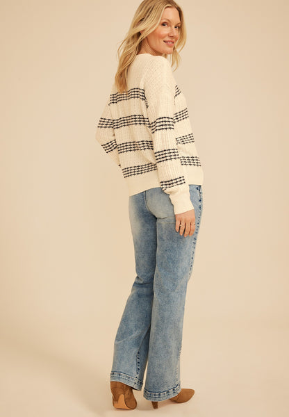 Textured Quad Stripe Sweater
