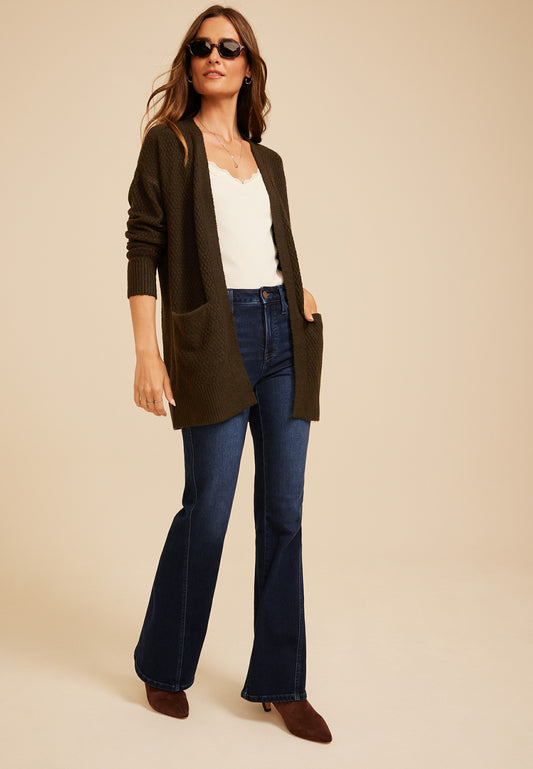 90s Slouch Open Front Cardigan