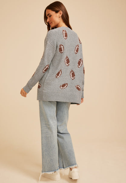 Football Open Front Cardigan