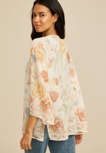 Floral Chiffon Kimono