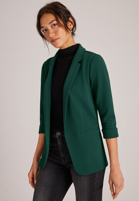 Versa 3/4 Sleeve Open Front Blazer