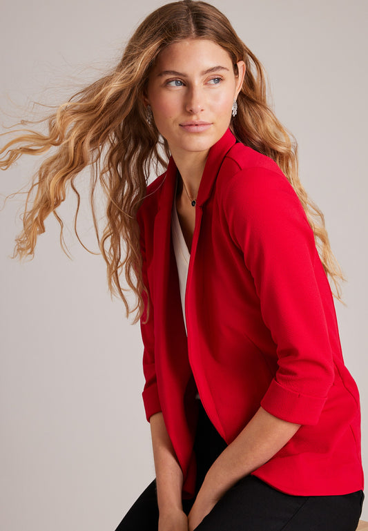 Versa 3/4 Sleeve Open Front Blazer