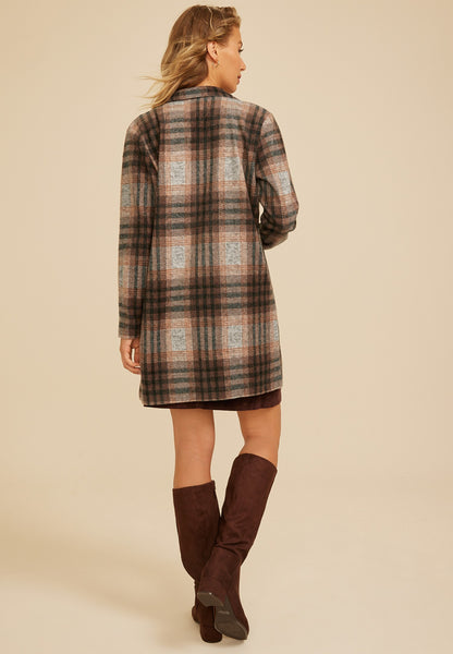 Plaid Longline Blazer