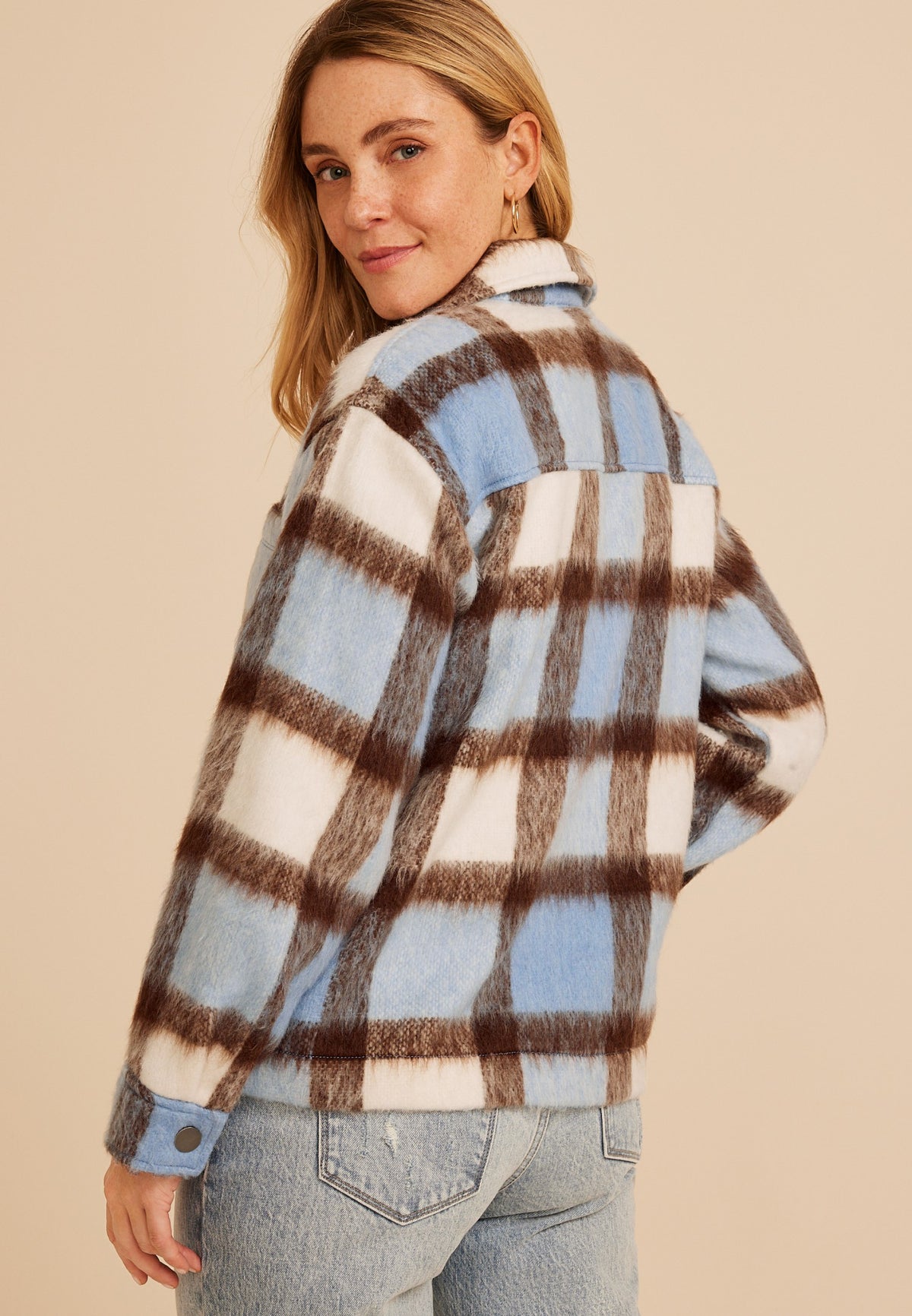 Brushed Plaid Jacket