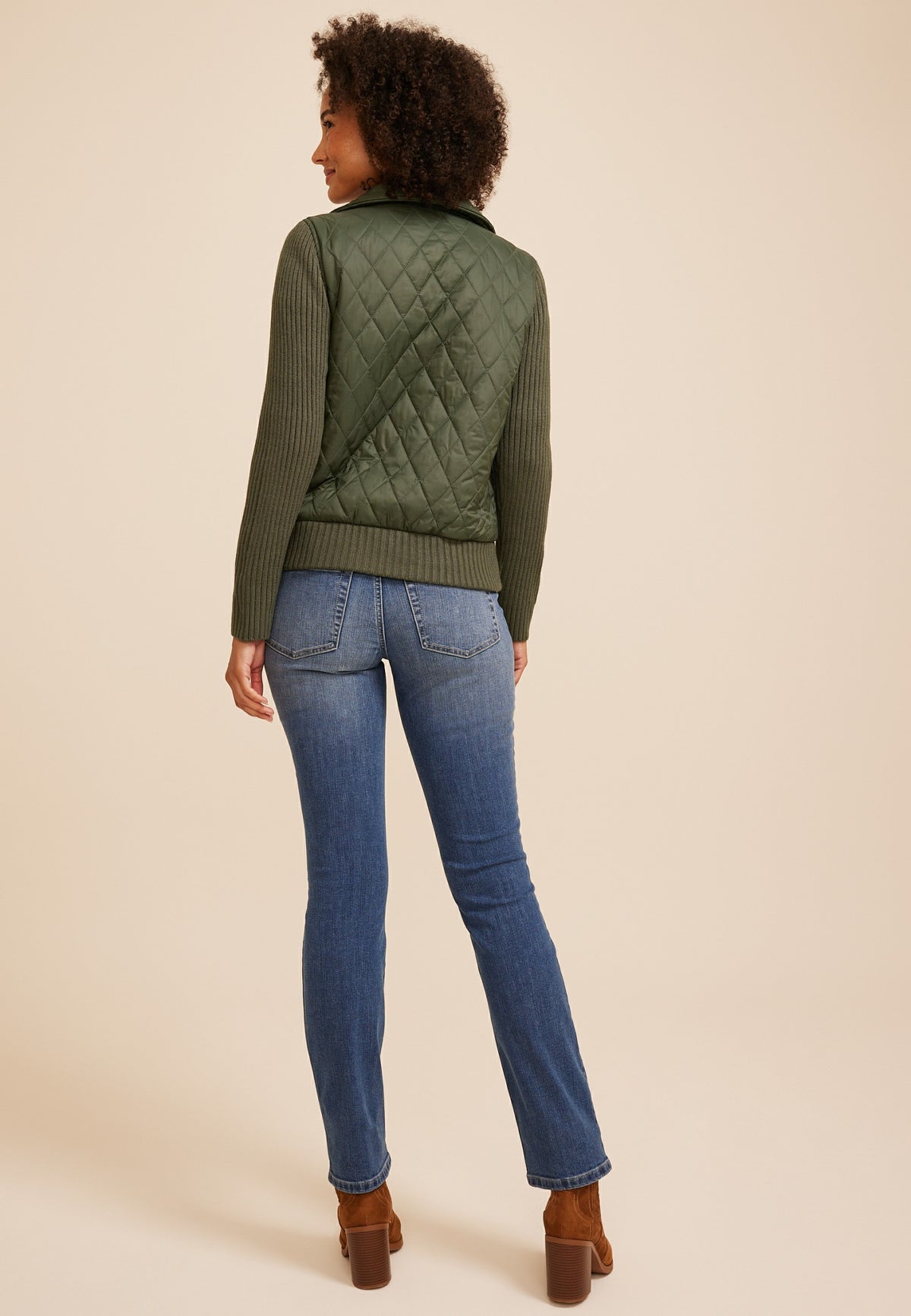 Sweater Sleeve Quilted Jacket