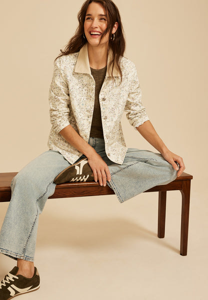Floral Twill Barn Jacket