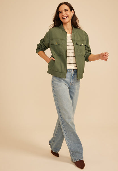Twill Bomber Jacket