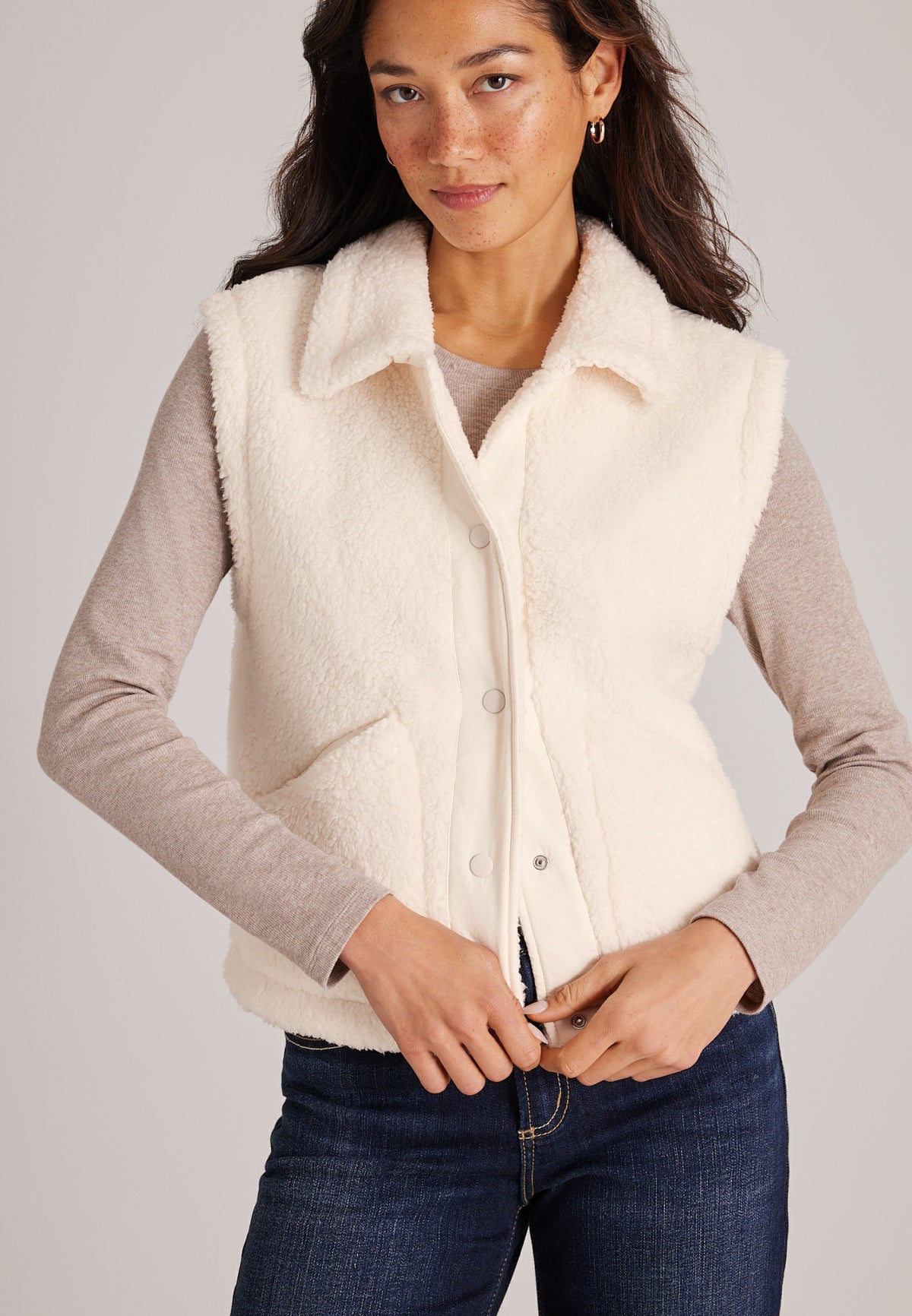 Sherpa Snap Front Vest