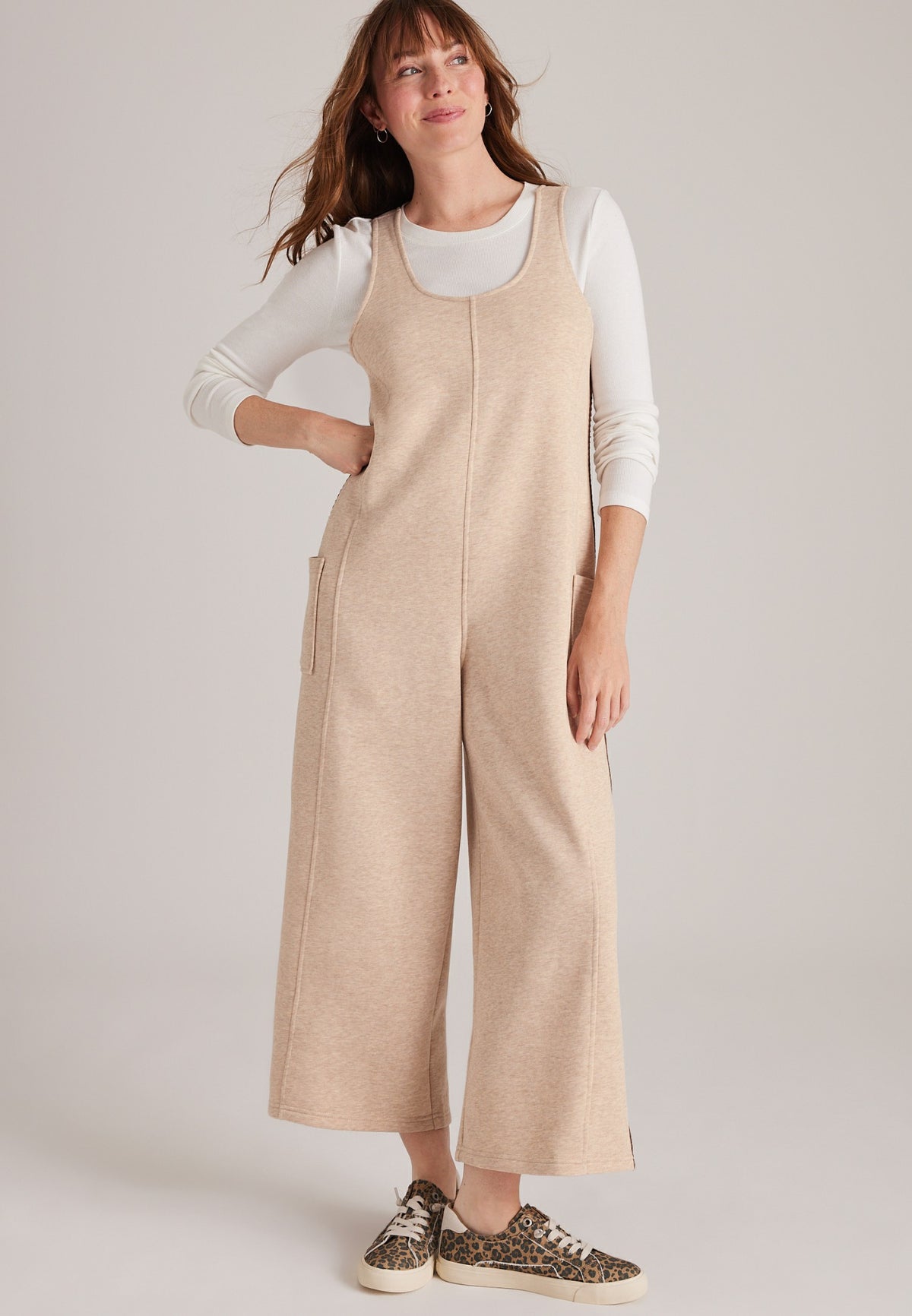 Bare Whipstitch Fleece Jumpsuit