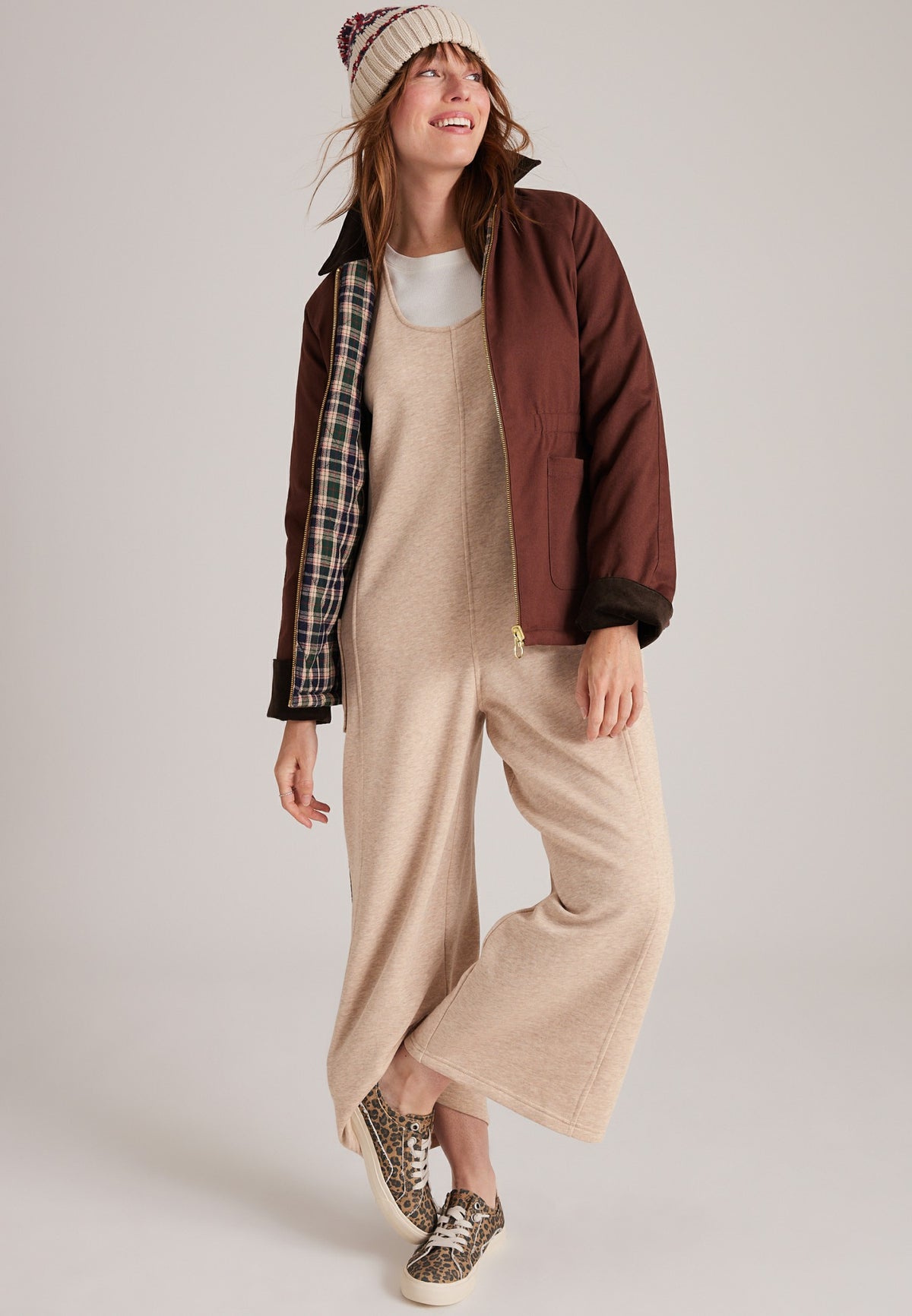 Bare Whipstitch Fleece Jumpsuit