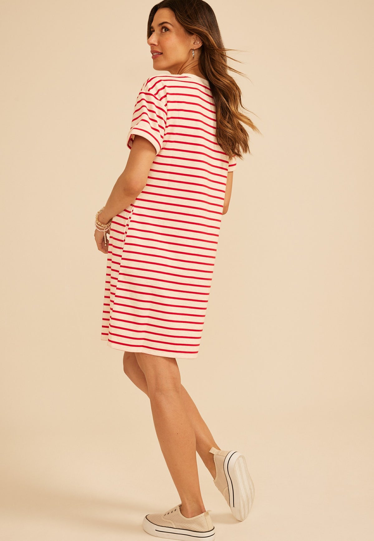 24/7 Striped French Terry Mini Dress