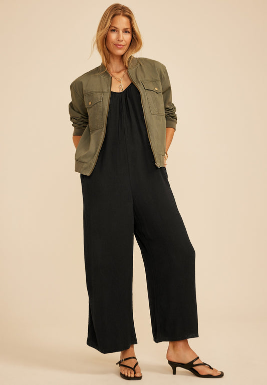 Bare Scoop Neck Wide Leg Jumpsuit