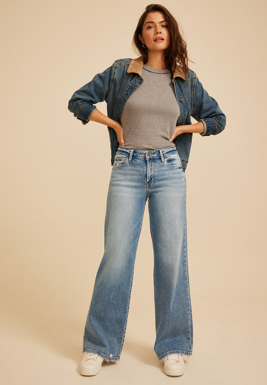 Flying Monkey™ Mid Rise Wide Leg Jean