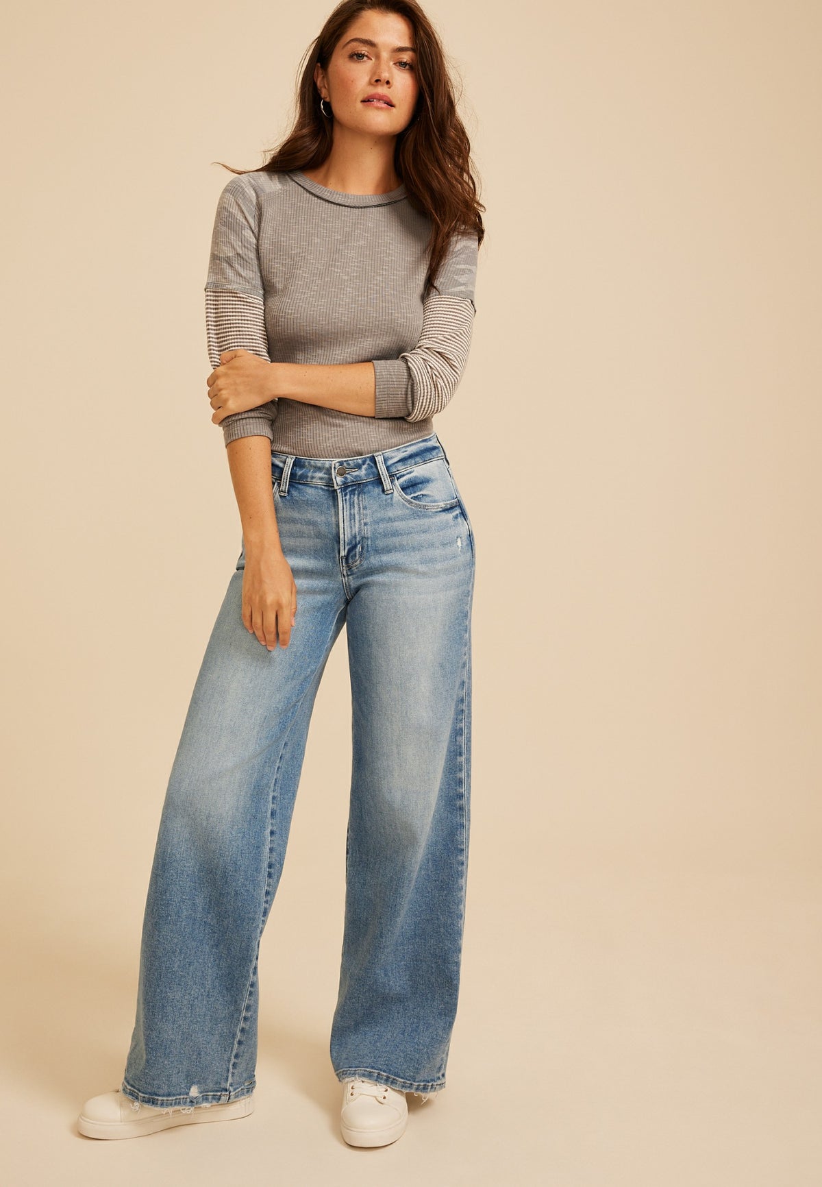 Flying Monkey™ Mid Rise Wide Leg Jean