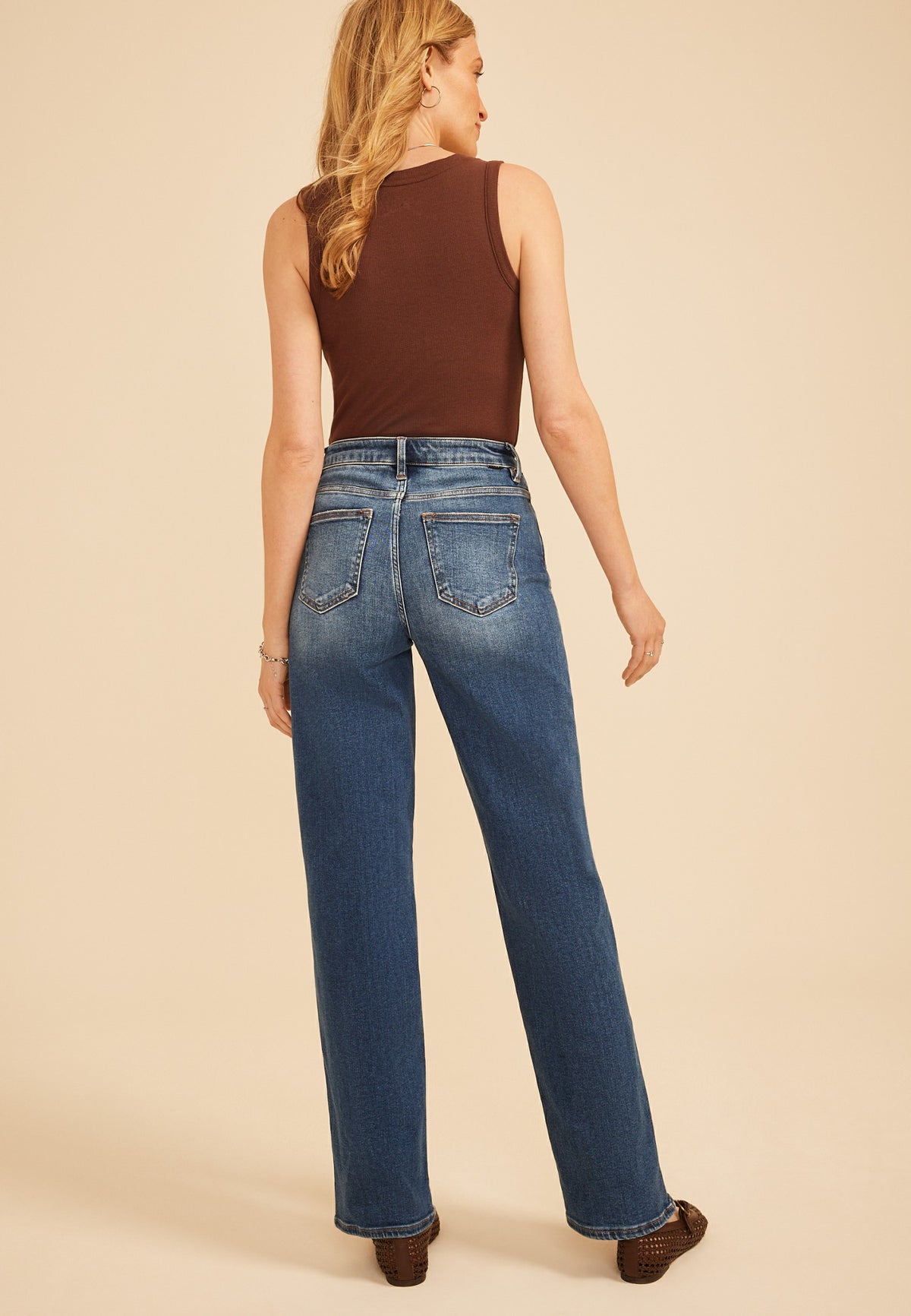 Risen Jeans® High Rise Tummy Control Panel Wide Leg