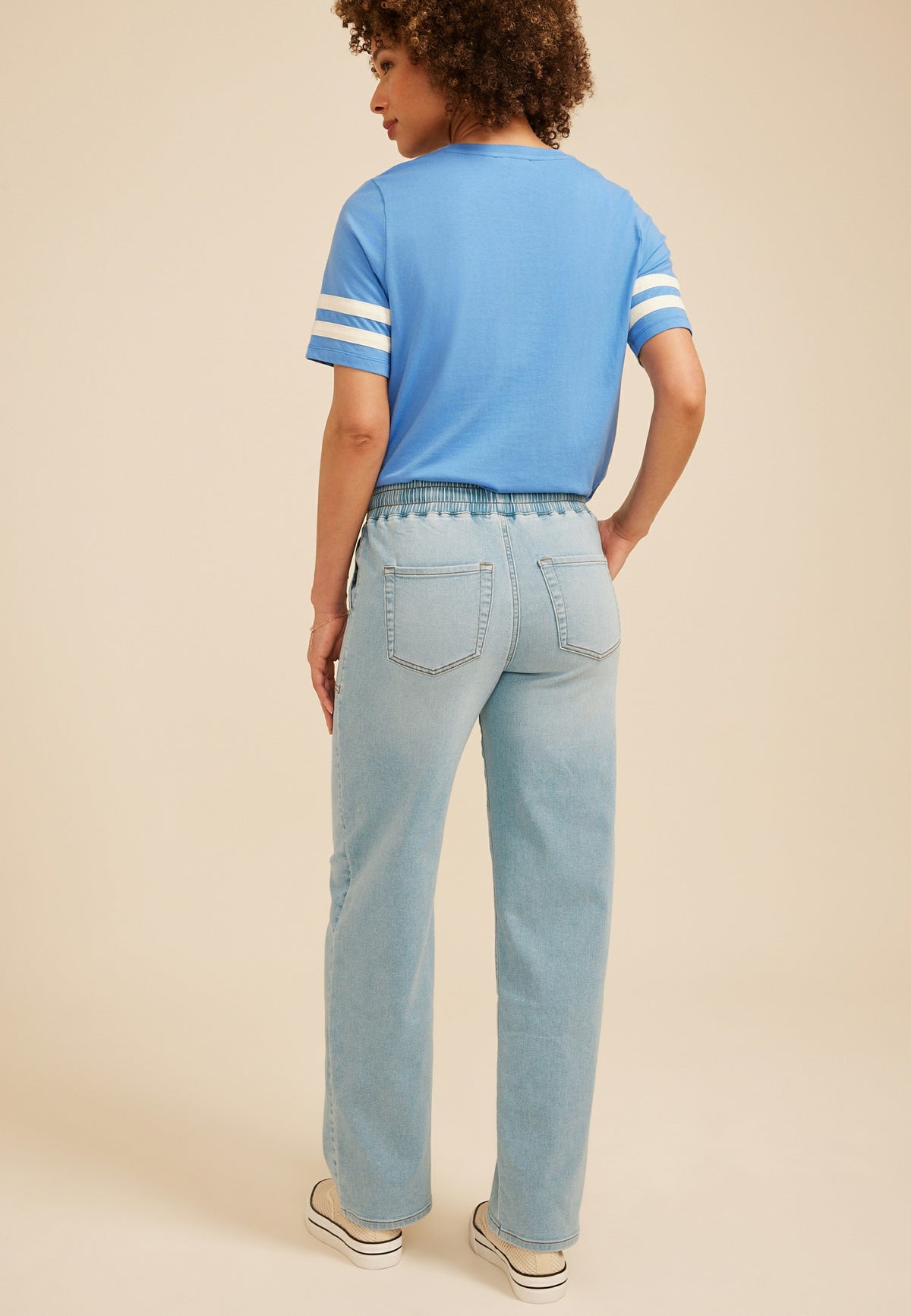 m jeans by maurices™ High Rise Knit Pull On Wide Leg Jean