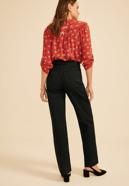 m jeans by maurices™ Black High Rise Patch Pocket Wide Leg Jean