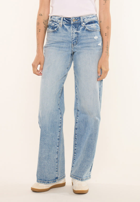 KanCan™ High Rise Ripped Wide Leg Jean
