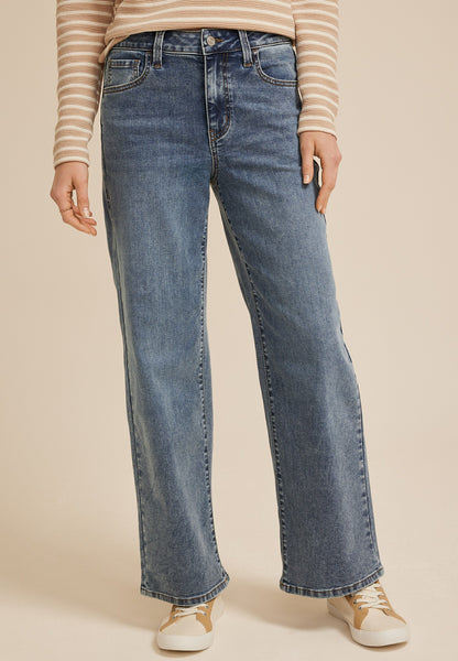 m jeans by maurices™ Classic High Rise Wide Leg Jean