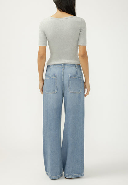 Silver Jeans Co.® Mid Rise Soft Wide Leg Beach Pant