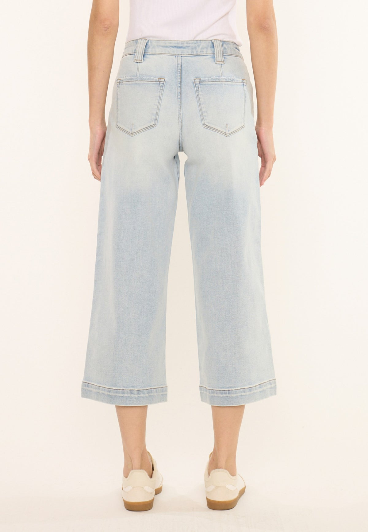 KanCan™ High Rise Patch Pocket Wide Leg Cropped Jean