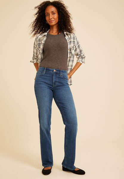m jeans by maurices™ Dark High Rise Relaxed Straight Jeans