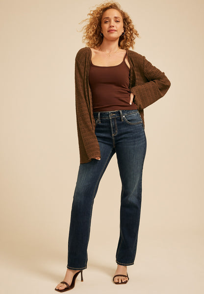 Silver Jeans Co.® Elyse Curvy Mid Rise Luxe Stretch Straight Jean