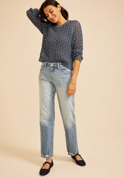 KanCan™ High Rise Seamed Straight Jean