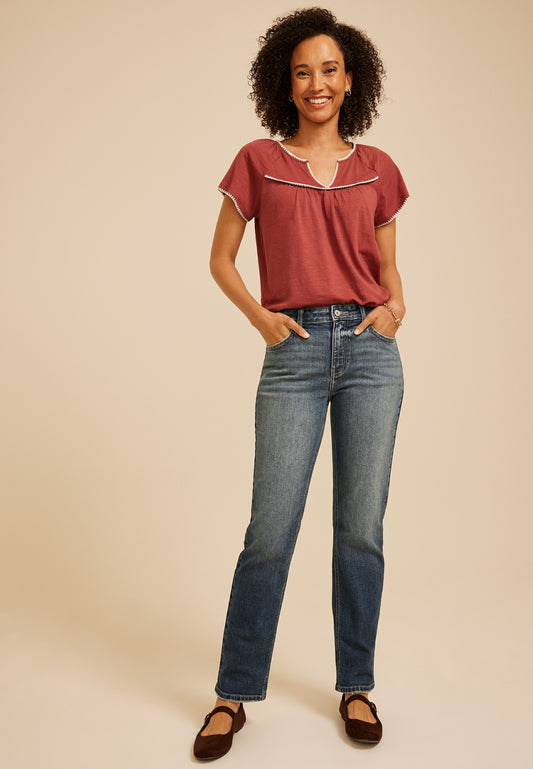 KanCan™ High Rise Tinted Straight Jean