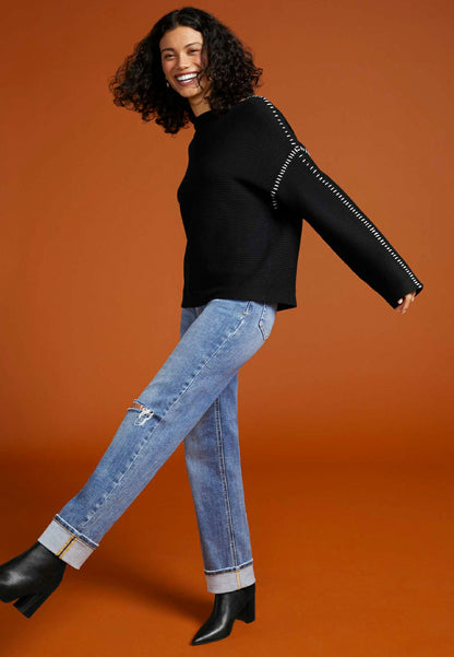 edgely™ High Rise Cuffed Hem Relaxed Straight Jean