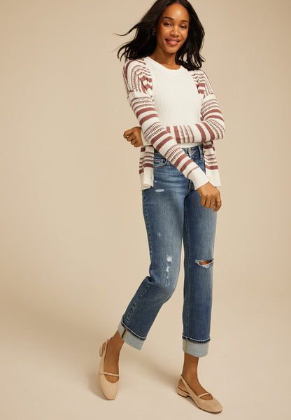 edgely™ High Rise Cuffed Hem Relaxed Straight Jean