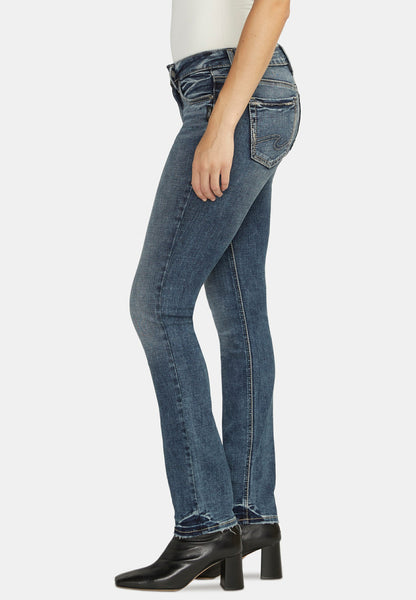 Silver Jeans Co.® Dark Suki Curvy Mid Rise Luxe Stretch Straight Jean