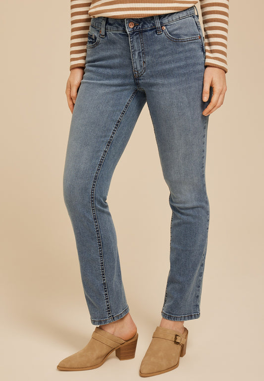 m jeans by maurices™ Classic Mid Rise Slim Straight Jean