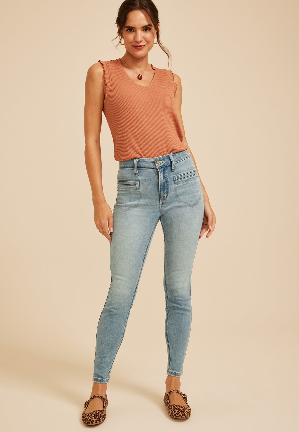 m jeans by maurices™ Cool Comfort Spaded Welt Pocket Jegging