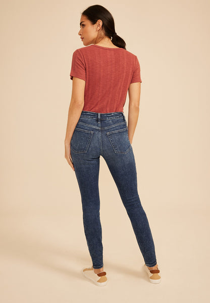 edgely™ High Rise Waist Detail Skinny Jean